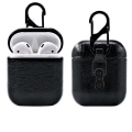 Miniatyrbild 5 av 7: Lämplig för Airpods2 Läder PU-hörlursskal Bluetooth hörlurar Förvaringsbox AirPods Case Läder (2-pack, svart, brunt)