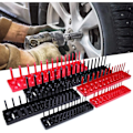 Miniatyrbild 4 av 5: 6st Metrisk/Tums Socket Hållare Multifunktions Plast Socket Organizer Socket Hållare Organizers Socket Förvaringshållare Fack,