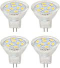 MR11 LED Lampor 2W 12V, GU4 Varmvit 3000K, 20W Halogen Ekvivalent, 4-Pack