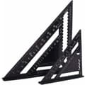 Multifunctional Carpenter's Square 18cm and 30cm, Triangle Metal Aluminum Ruler Angle Gauge Marking Guide Protractor Angle 45 90 Degrees