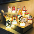 Miniatyrbillede 2 af 6: Ramadan LED Lys Lanterne Natlys LED Festlanterner Pynt Bar Rekvisitter Ferie Lys Udendørs Fest Dekorationer null - 8