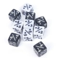 Miniatyrbild 3 av 5: 10st 5 Positiva +1/+1 & 5 Negativa -1/-1 Tärningsräknare för Mag Black