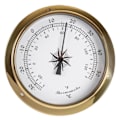 Miniatyrbilde 3 av 10: 115 mm Veggmontert Termometer Hygrometer Klok Tideklokke Værsenter Kobber for Skall Innendørs Utendørs null - 1