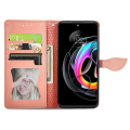 Pikkukuva 2 / 5: Motorola Edge 20 Lite -kuori, kohokuvioitu siipi Mandala nahka Folio Flip -suojakuori, jossa on korttipaikat ja pidike, punainen
