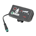 Miniatyrbillede 2 af 4: Elektrisk cykel LED-strømindikatorpanel Elektrisk cykelmodifieringsdisplaymåler med vandtæt 5p-hane til 22,2 mm styr 48V