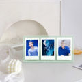 Miniatyrbilde 4 av 8: Inch Foto Ramme Ins Stjerner Liten Kort Plattform Fotoholder Kamera Foto Skall for Polaroid Mini Lagring 3 Rutenett Lilla
