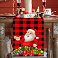 Miniatyrbillede 6 af 8: Jul Snefnug Linned Bordløber Dresser Skærfe Bord stil 4 One Size style 4 One Size