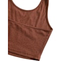 Miniatyrbilde 3 av 5: Damer 2-pakke Basic Ribbstickad Crop Halter Top Ärmlös väst (LARGE)