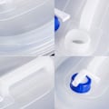 Miniatyrbillede 3 af 4: 5L 10L 15L Foldbare Vandtanke med Hane, Foldbar Plastbeholder, BPA-fri, til Camping, Vandreture, Klatring, Ferie (10L)