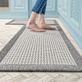 Miniatyrbillede 2 af 4: 1 stk. Køkkenmåtte, Køkkenmåtte foran vasken, Skridsikker og vaskbar køkkenmåtte, Maskinvaskbar absorberende bomulds- og linnedmåtte grå (50x80 cm)