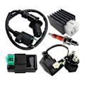 Pikkukuva 1 / 5: Sytytyspuola Solenoidirele Jännitteensäädin 5-PIN CDI-boksi Sytytystulppa 50Cc 70Cc 90Cc 110Cc 125Cc Go Kart Mopoille