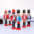 Miniatyrbilde 3 av 5: 6 stk Juldekorasjon 12cm Treprodusert Nøtteknekkerdukke Ny rød 6stk red 6pcs
