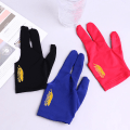 Miniatyrbillede 3 af 8: Three Fingers Full-Finger Snooker Pool Cue Biljardhandske för L Red one size Red one size