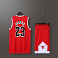 Miniatyrbild 2 av 3: Michael Jordan NO.23 Basketbollströja Set Bulls Uniform för barn, vuxna svart black 2XL(170-175cm)