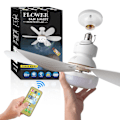 Miniatyrbilde 2 av 10: LED 40W takviftelys E27 med fjernkontroll for dimming, egnet for stue, arbeidsrom, husholdningsbruk, 85-265V white 52cm