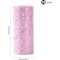 Pikkukuva 5 / 5: Tyll Tyg Band Rulle Mjuk Glitter Mesh Bandspole med paljetter 6 Tum 25 Yards för DIY Tutu Kjol Rosett Bröllopsdekoration Bordslöpare Rosa