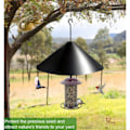 Pikkukuva 5 / 5: Oravan Baffel Bird Feeder Splitsad Squirrel Baffel Stängsel Fågelmatare Cover (18 tum)