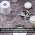 Miniatyrbilde 5 av 11: Bomullsvevd stearinvoks DIY Lysproduksjonsmaterialer Lysveke Baseholder null - 3