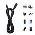Miniatyrbilde 2 av 6: 3,5 mm lydforlengelseskabel 3-polet hann til hunn forlengelseskabel Hodetelefon AUX-kabel 3,5 mm port mikrofoner 3 m