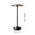 Miniatyrbillede 3 af 3: Trådløs skrivebordslampe - dæmpbar metal USB-genopladelig skrivebordslampe - 1 stk sort black