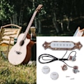 Miniatyrbild 2 av 5: Förtrådad enkelspolad elektrisk cigarrlåda sexsträngad gitarr pickup sele med volymtonknoppar och knoppar för gitarrdelar