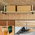 Miniatyrbillede 3 af 8: Stål Garage Loft Opbevaringskrog, Heavy Duty Opbevaringsstativ til Ophængning af Træ, Cykler, Værktøj, Træ, Snowboards, Fiskestokke, Robust Opbevaringssystem White