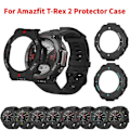 Miniatyrbillede 2 af 5: 2-i-1 etui + skærmbeskyttelsesglas til Amazfit T Rex 2 Trex 2 Smart Watch Bumper