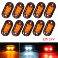 Miniatyrbilde 3 av 5: 10 stk. Advarselslys LED-dioder Oval LED-sidemarkeringslys Rød 10PCS