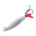 Pikkukuva 1 / 5: Fiskedrag glänsande sked Krok Gyllene Silver Hård Metall Spinner konstgjorda beten Silver