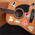 Miniatyrbilde 6 av 11: Musikk-klistremerker 50 Beethoven Bach Mozart Musikinstrumenter Gitar Piano Kanne Dekor Klassisk Musikk Klistremerker B