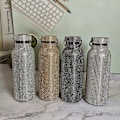 Miniatyrbillede 5 af 5: Rhinestone vandflaske 304 rustfrit stål glitrende termoflaske med kæde High-end diamant indlagt termoflaskekop med kæde sort