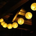 Miniatyrbillede 1 af 5: Lampion Led Lys Girlande Deko Lampe - Hvid Kraft Papir Lanterne - Total længde 5 meter - 20 USB Led Hvide Kugler