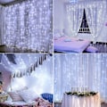 Miniatyrbillede 2 af 5: Utomhus String Light Dekoration Led Icicle 3x3m 300 Leds