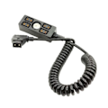 Miniatyrbillede 4 af 11: Kamera strøm 1 han D-tap til 4-port hun D-Tap Hub Adapter Ledning Spiralfjeder strøm 1/4 skrue Rød