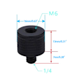 Miniatyrbillede 5 af 11: 2 stk. DSLR Kamera Skruer 1/4 til M4 M5 M6 M8 M10 M12 Konverteringsskrue 1/4 Montering Adapter Skrue til Projektor Stativ Lys Stativ A32