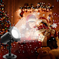 Miniatyrbilde 3 av 8: LED Jul Snöflinga Ljus Snöfall Projektor IP65 Rörlig S UK one size UK one size