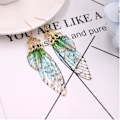 Miniatyrbilde 5 av 5: Heyone Butterfly Wing Drop Dingle Ørepynt Gullbelagt Krystall Rhinestone for Kvinner Jenter Bryllup Smykker