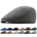 Miniatyrbild 4 av 8: 1 st bomullskepsar herr dam mössa mjuk casual basker solid unisex re coffee one size Coffee one size