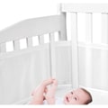 Miniatyrbillede 1 af 5: Åndbare Mesh Sengekanter til Barneseng 4 Sider Anti-Kollision - Hvid,