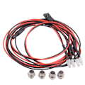 Miniatyrbillede 4 af 5: 1/24 RC LED-lys Axial Scx24 LED-lys SCX24 90081 AXI00002 Opgraderingsdele Rc Crawler LED-lyssæt 2 Hvid 2 Rød 3 mm