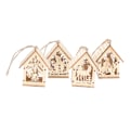 Miniatyrbillede 2 af 8: God Jul LED-lys Træhus Lysende Hytte Jul Elg one size Elk one size