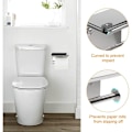 Pikkukuva 3 / 5: WC-paperiteline, seinään asennettava WC-paperiteline, 304 ruostumatonta terästä, WC-rullateline, asennus ruuveilla tai 3M itseliimautuvalla teipillä, hopea