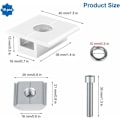 Miniatyrbild 2 av 4: Monteringsfäste för solpaneler - 10 st Aluminium Solpanelfäste, T-formade mittterminaler, PV Solpanel Fixering, Takmonteringsfäste för mitten, för