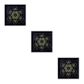 Miniatyrbillede 1 af 5: 1/2/3 Astrologi Tarot Kortspil Bordsdæk Crystal Grid Sort 60x60cm 3Sæt Black 60x60cm 3Set