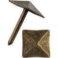 Pakke med 40 dekorative spiker i eldet bronse messing 12 x 18 mm