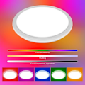 Miniatyrbilde 3 av 4: 24W RGB LED-taklampe med infrarød fjernkontroll IP54 Vanntett 3000-6500K taklampe for barnerom, stue, baderom