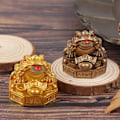 Miniatyrbilde 2 av 8: Ren kobber frosk funnet cikade frosk frosk statuer dyr messing han bronse one size Bronze one size