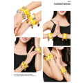 Pikkukuva 7 / 8: Magdans Handled Ankel Manschetter Armband Chiffong Guldmynt Mage Black one size Black one size