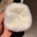 Pikkukuva 7 / 8: Pehmeät plyysiset talvipuolikashanskat naisille, neulotut sormettomat G valkoiset onesize White onesize