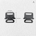 Miniatyrbillede 1 af 5: 2 størrelser metalspænder til webbing DIY taske bagage tøj A